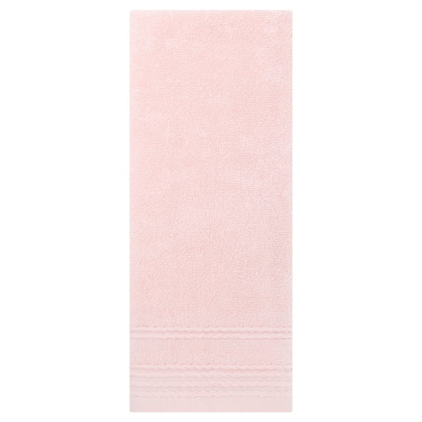 Toallas de mano de patrón a rayas REGALWOVEN, paquete de 2, toalla cómoda y de secado rápido para baño, gimnasio, campamento Rosa 14' x 30'