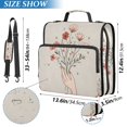 thumbnail image 2 of FORMRS Zipper Binder with Shoulder Strap 2-inch Ring 500 Sheet Capacity File Bag, Red Flower, 2 of 5