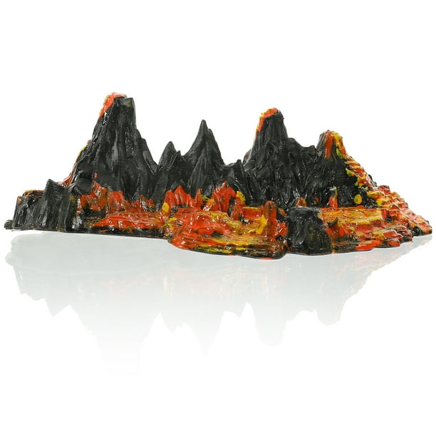 BRIGHTFUFU Modelos de volcán de simulación, adornos de volcán, juguetes de caja de arena, decoraciones de paisaje Artificial, 2 uds.