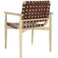 thumbnail image 5 of SAFAVIEH Dionne Accent Chairs, Natural/Cognac (22.8 in. W x 23.4 in. D x 32.9 in. H), 5 of 13
