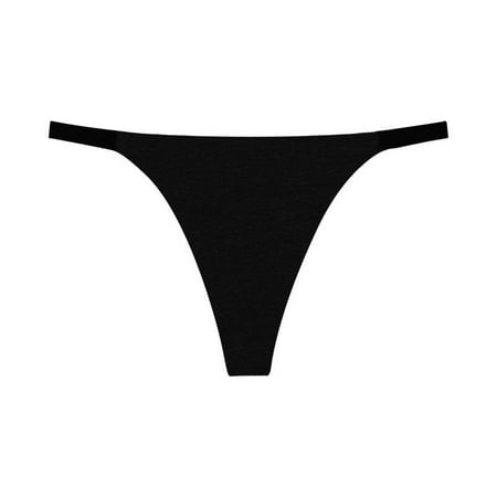 

ALSLIAO Womens Sexy High Cut G-String Thongs Knickers Lingeries Bottom Underwear Panties Black S