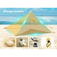 thumbnail image 5 of Beach Canopy Tent Sun Shade, VECUKTY 12x12 FT Beach Tent Sun Shelter UPF 50+ UV Protection with Sandbags , 1 Stability Poles and Ground Pegs and Anti-Wind Ropes,Beige, 5 of 10