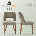 thumbnail image 5 of Usiant Dining Chairs Set of 2, with Solid Wood Legs for Dining Room, Kitchen and Living Room,Green, 5 of 12