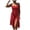 D10-Red, variant on Elegant Dresses For Women Ladies Polka Split Floral Prints Sleeveless Square Neck Lace Dress Adorable Wear Blue L