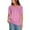 Pink, variant on Vmvidoty Blouses for Women Dressy Casual Solid Color Medium Short Sleeve-Neck Top Pink S