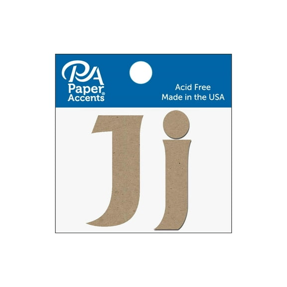 Chipboard Letter 2" Jj 2pc Natural