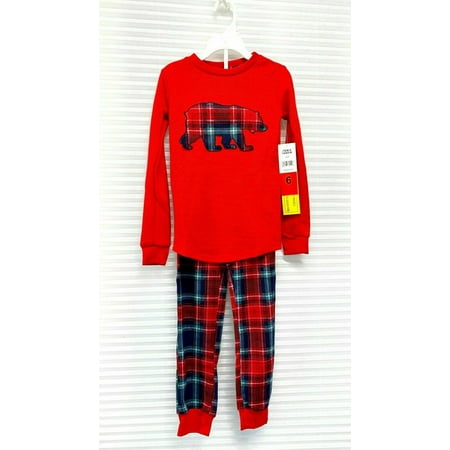 

Eddie Bauer Kid Youth 2-piece Red PJ Pajamas Sleep Set Size 2T