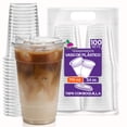 thumbnail image 1 of 100 Vasos Desechable De Plástico Con Tapa Boquilla 24oz Transparente, 1 of 5