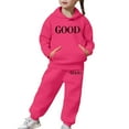 thumbnail image 4 of KHONTS Girls Letter Printed Hoodies Sweatshirts and Sweatpants Outfits, 2 Piece, Sizes 2-13 Years, 4 of 7