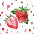 thumbnail image 1 of Boston International IHR 20-Count 3-Ply Cocktail Beverage Paper Napkins, 5 x 5-Inches, Soft Strawberries, 1 of 2