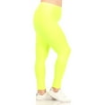 thumbnail image 2 of Women's Plus Size Elastic High Waist Solid Stretch Fitted Leggings, 2 of 4