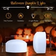 thumbnail image 2 of 6-Piece LED Pumpkin Lights with Remote Control and Timer for Halloween and Thanksgiving Decoration (White), 2 of 6