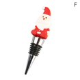thumbnail image 1 of Tapón para botella de vino de Papá Noel, serie navideña, regalo de fiesta, decoración de Bar de Navidad, tapón sellado para champán y vino, 1 ud., 1 of 4