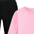 thumbnail image 5 of Gubotare Girls Pants Set Girls Clothes Sweatshirt Elastic Waist Sweatpants 2PCs Girls' Clothing Sets Size 6-7 (Pink,6-7 Years), 5 of 6