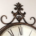 thumbnail image 6 of Vintage Wall Clock Antique Gold Ornate Baroque  Metal Clock Retro Round Clock Decor for Home Living Room, 6 of 7