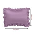 thumbnail image 4 of Unique Bargains 2-Piece Satin Ruffled Edge Pillowcases, Boudoir, Mauve, 4 of 7