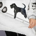 thumbnail image 3 of Oversized Wearable Blanket Hoodie,Schnauzer Dogs Sherpa Blanket Hoodie with Super Pockets,Super Warm Fuzzy Pullover for Women & Men, 3 of 6