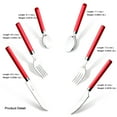 thumbnail image 2 of Moxinox Red Silverware Set with Organizer Tray, 48 Piece Camping Spoons Forks Knives Set for 8, 2 of 6