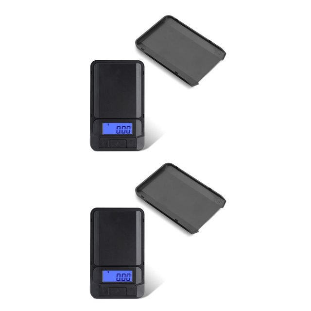 Monstrate Mini báscula Digital LCD, báscula de bolsillo, joyería, electrónica dorada, ahorro de energía, alimentada por , peso de 500g/0,01g 500g/0.01g 2Conjunto