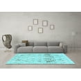 thumbnail image 3 of Ahgly Company Indoor Rectangle Abstract Light Blue Modern Area Rugs, 3' x 5', 3 of 4