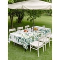 thumbnail image 4 of Outdoor Tablecloth with Umbrella Hole for Patio/Picnic/Party/Camping, Green Eucalyptus Leaves Waterproof Table Cloth Rectangle Table Cover Washable, Watercolor Spring Summer Botanical (60"x 120"), 4 of 8
