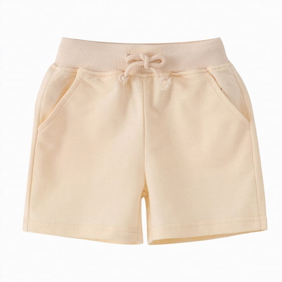 Gubotare Toddler Khaki Shorts Toddler Baby Boys Summer Knee Length Solid Cotton Candy Sport Shorts Kids Harem Pants 3t 4t (Beige,3-4 Years)