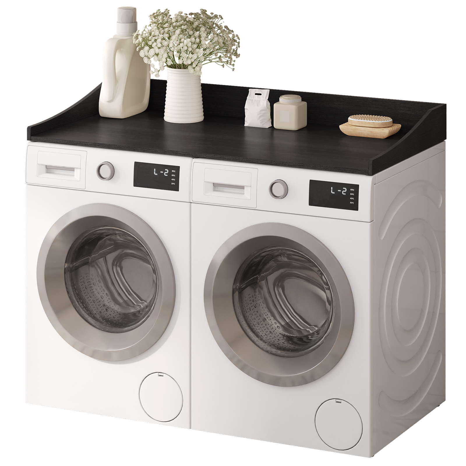 Tarnorci 54"Washer Dryer Countertop with Side Edge for Laundry Room Organization