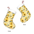 thumbnail image 3 of Salouo Striped Sunflower Daisy Print Christmas Stockings,Large Xmas Stocking Set of 1 Holiday and Farmhouse Stocking for Christmas Holiday Party Decoration(17.7*11 Inch), 3 of 7