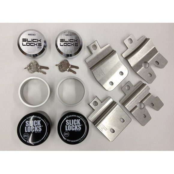 Slick Lock Chevy GMC Swing Door Kit Complete with Spinners, Weather Covers and Locks
