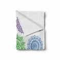thumbnail image 2 of Colorful Soft Flannel Fleece Throw Blanket, Different Colors with Ornate Round Mandala Oriental Style Print, Cozy Plush for Indoor and Outdoor Use, 60" x 80", Multicolor, by Ambesonne, 2 of 6
