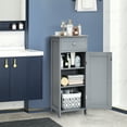 thumbnail image 4 of Costway Bathroom Storage Floor Cabinet Organizer Free-Standing w/ Drawer Grey, 4 of 11