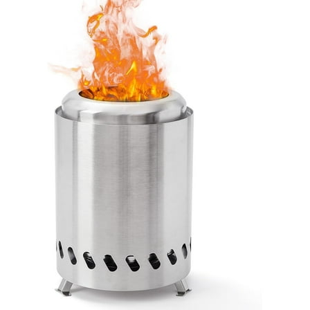 Camping stove Portable smoke-free barbecue stove, mini courtyard firewood stove, outdoor camping stove (Stainless Steel, 5.5 Inch)