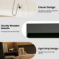 thumbnail image 5 of Someet King Headboard with Storage, Bookcase Headboards with 2 USB & 2 Type-C Port & Power Outlets & LED Light, Durable and Sturdy, Black, 5 of 11