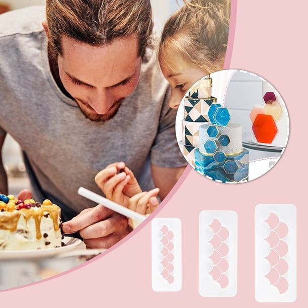 Moldes para Paletas, Cortador de Pastel con Figuras Geométricas, Molde Multifuncional para Cortar Pasteles y Galletas, Herramienta Fácil de Usar para Principiantes En La Decoración de Pasteles, Juego