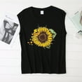 thumbnail image 3 of Ichuanyi Trendy T-Shirt for Women Summer Letter Print Tank Blouse Casual O-Neck Sleeveless Top, 3 of 6