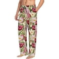 thumbnail image 2 of Qekee Tulips Flowers Men's Straigh Pajama Pant, 2 of 9