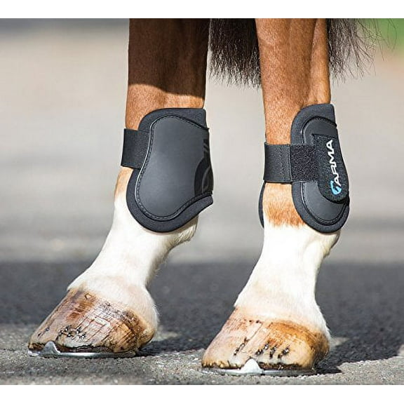 Shires ARMA Rear Fetlock Boots #1891 Black/Black / Pony/Cob