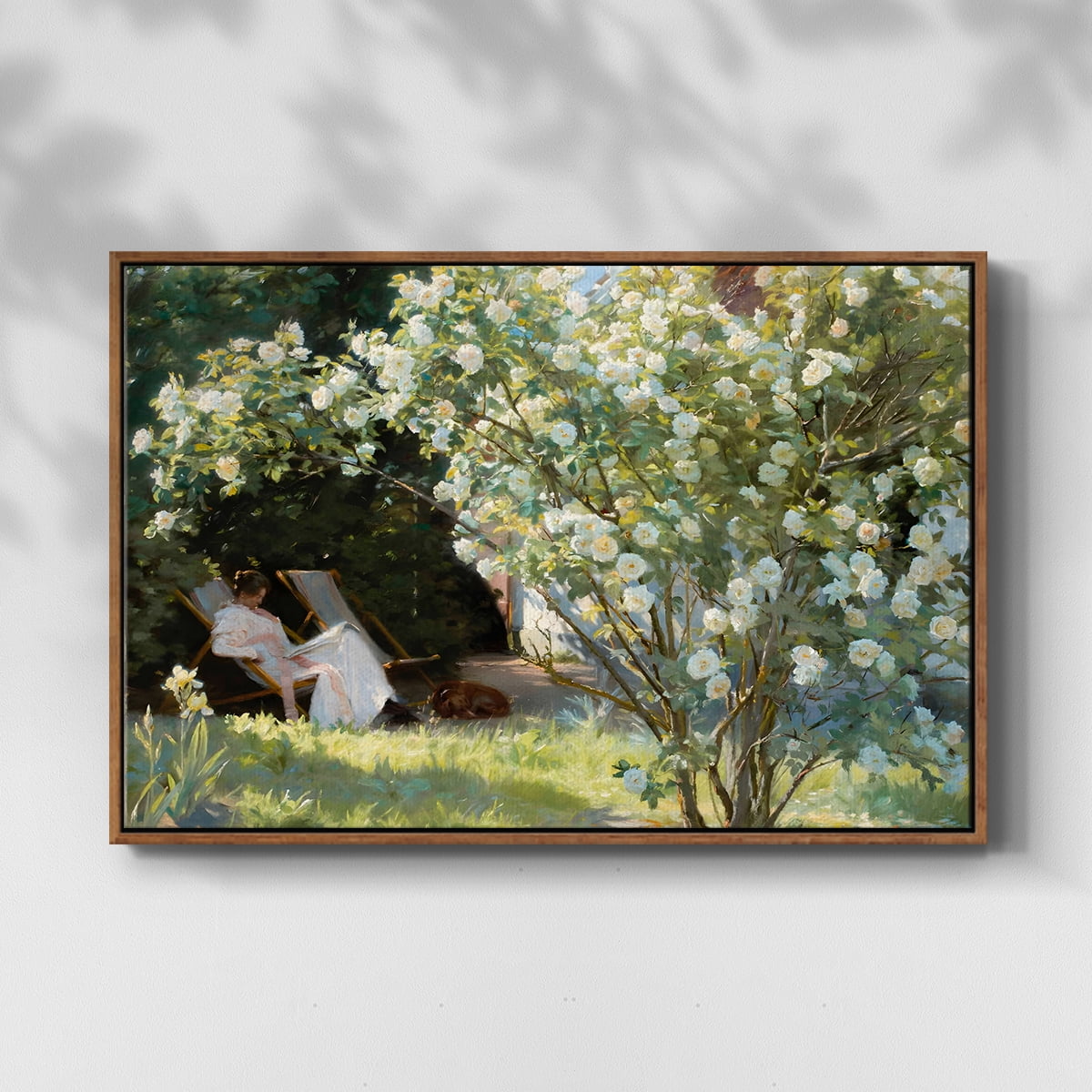 Vintage Landscape-CCXLIV By Wexford Home Framed in Walnut Wood Gallery Wrapped Canvas 27 in. x 41 in.