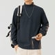 thumbnail image 4 of pstuiky camisas de hombre de manga larga, Blusas y camisas de cuello redondo de manga larga cálidas de color sólido casuales de moda para hombre top de hombre xxl, 4 of 6