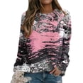 thumbnail image 2 of Vedolay Womens Plus Size Tops Women's Fall Fashion 2023 Long Sleeve Pullover Tops Casual Crewneck Sweatshirts,Pink S, 2 of 4