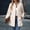 Beige, variant on Women's Mid Length Wool Blend Blazer Stand Collar Open Front Coat with Functional Pockets Yellow XXL
