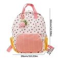 thumbnail image 3 of HengDidi 2025 Organic Cotton Canvas Backpack - Lightweight Youngster Daypack with Strawberry Print for Campus, Travel & Outdoor Activities, 3 of 4