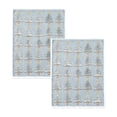 thumbnail image 2 of Christmas Tree Pattern Hand Towels Set Of 2 Soft Absorbent Kitchen Bathroom Dish Towels For Holiday Home Decoration, 2 of 6