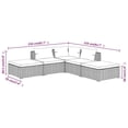 thumbnail image 4 of vidaXL 5 Piece Garden Lounge Set with Cushions Poly Rattan Black, 4 of 5
