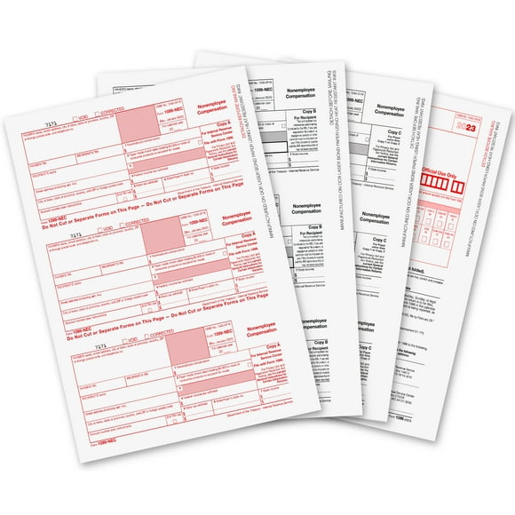 ONGULS IRS Approved 1099 NEC Laser Forms, (108) Forms