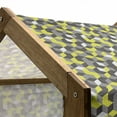 thumbnail image 4 of Grey and Yellow Pet House, 3D Print Inspired Modern Geometrical Boxes Cubes Image, Outdoor & Indoor Portable Dog Kennel with Pillow and Cover, 5 Sizes, Mustard Yellow, by Ambesonne, 4 of 4