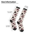 thumbnail image 5 of Haiem Retro Red Black Roses Socks, Funny Novelty Crazy Design Cotton Socks Sports Socks Knee High Socks For Men, Women,1Pairs - Gift For Working Friends, 5 of 9