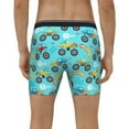 thumbnail image 4 of Cauagu Cartoon Monster Truck Print Men's Boxer Briefs, Funny & Cute Underwear Elastic Waistband Briefs Ideal Gift for Men,1-Pack, 4 of 7