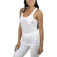 thumbnail image 3 of ToBeInStyle Women's Burnout Racerback Active Tank Top - White with Pockets - Large, 3 of 4