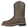 thumbnail image 2 of HOSS Men’s Soft Toe Waterproof Pull-On Western Work Boot Slip Resistant EH Rushmore Brown Patriotic, 2 of 7